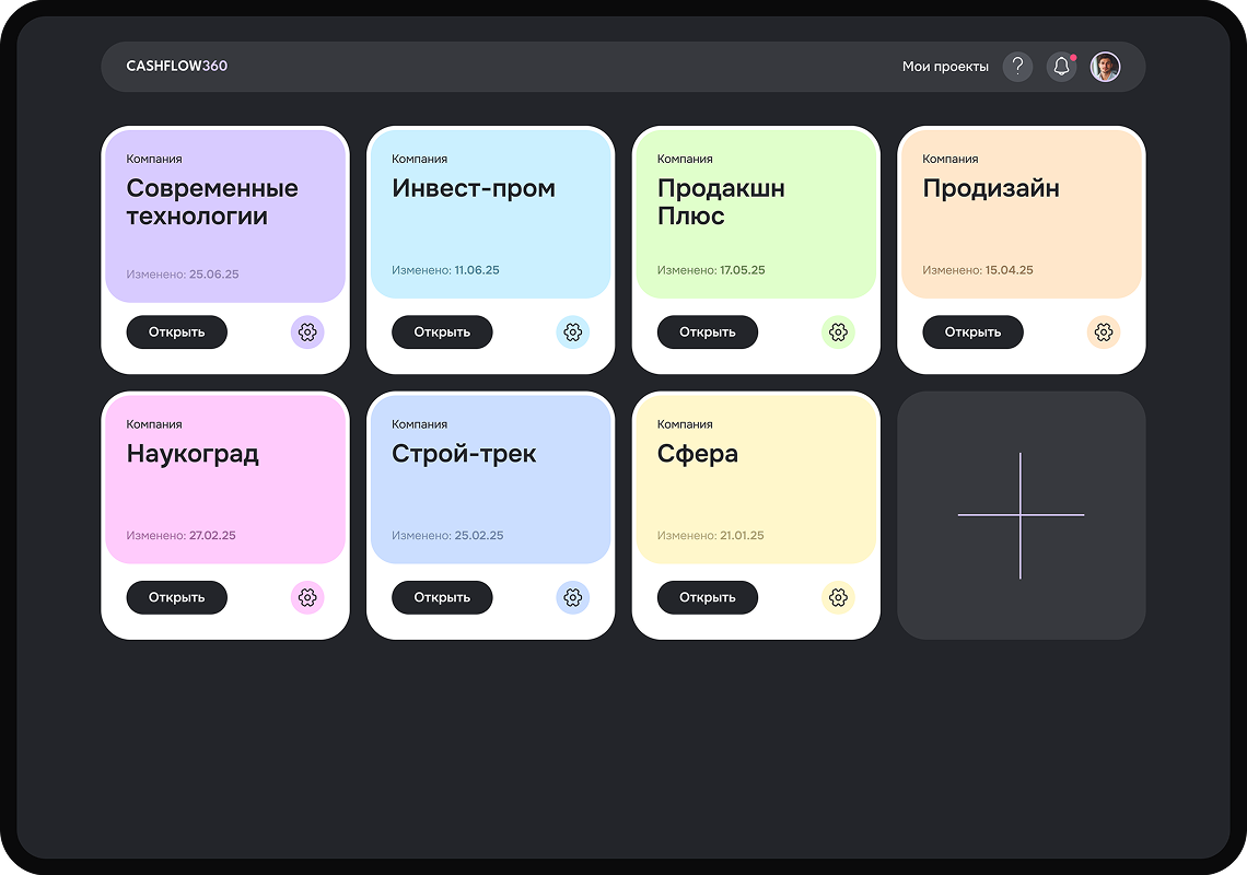 Проекты в Cashflow360